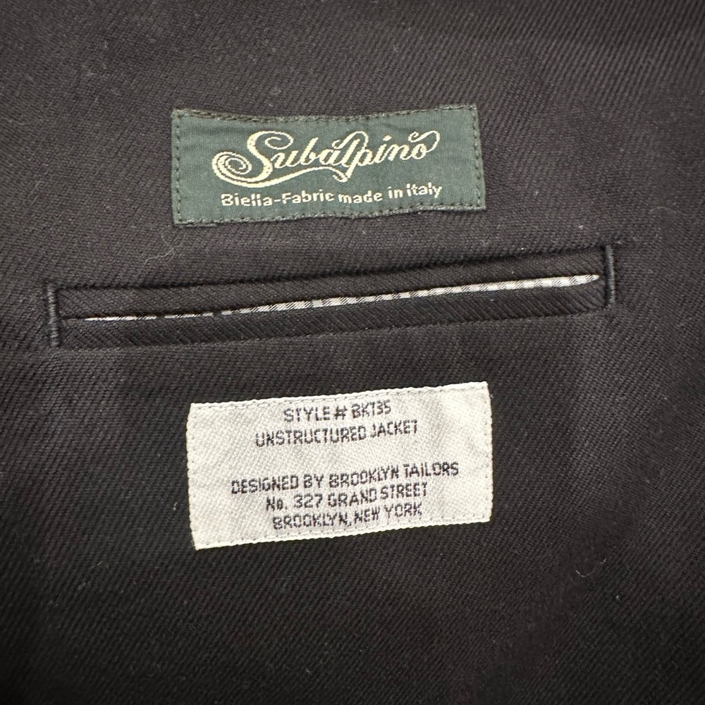 NWT Brooklyn Tailors BKT35 Unstructured Black Men's Blazer - Picture 5 of 9